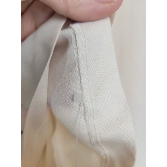 NWT Vtg Evan Picone Button Up Shirt Ivory 100% Silk Short Sleeve Women's Size 12 - Picture 12 of 15